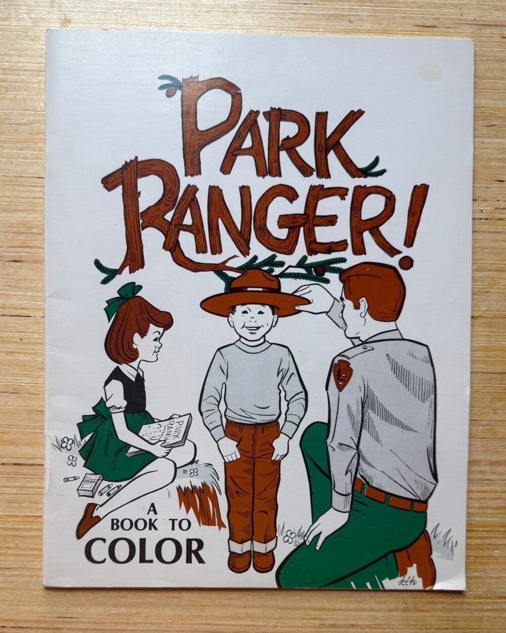 Park Ranger by Keith Hoofnagle 1981 Vintage Coloring Book NPS Unused